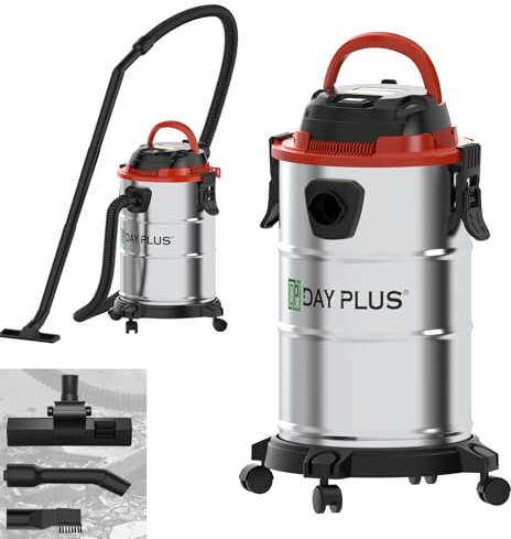 AUTOFU Wet & Dry Vacuum Cleaner – Powerful 2200W for Home, Garage & Workshop, Large 20L Tank, Blower Function, Washable Filter, Long 5m Cord, Red