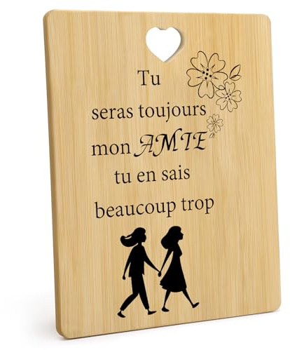ORIZMA Cadeau Meilleure Amie - Planche À Découper Idée Cadeau Pour Une Amie Cadeaux Anniversaire Femme Cuisine Cadeaux Amis Anniversaire Original Femme