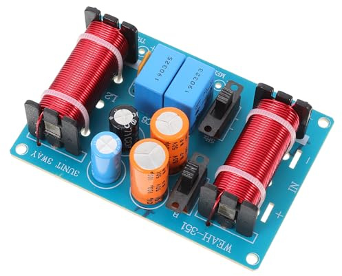 Generico Distributore Divisore di Frequenza a 3 Vie per Altoparlanti, Filtro Crossover Audio Professionale per Sistemi Hifi e Car Audio, Componente Acustico Circuito Stampato per Uso Fai