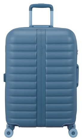 American Tourister Neovibe Spinner 67/24 EXP TSA Trolley Steel Blue blaugrau 66cm