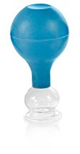 Schröpfgläser mit Ball | Spezial Typ | Blauer Saugball | Schröpfset | Schröpfglas | verschiedene Größen (ca. 2,5cm (Innen-Durchmesser))