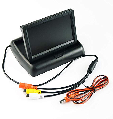 Caméra De Surveillance Surveillance De La Sécurité Moniteur De Voiture, Écran Tft De 4,3 Pouces, Ordinateur De Bureau/Pliable/Rétroviseur-Pliable 4,3 Pouces