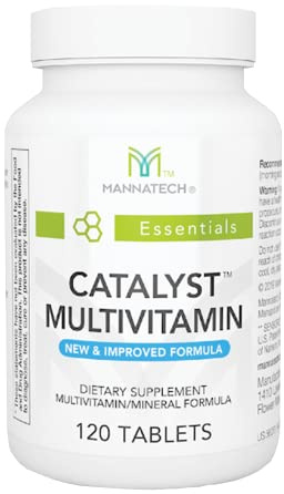 Mannatech Catalyst Multivitamin 120 Tablets, Maximize Your Multivitamin. Provides Antioxidants Vitamin A, Vitamin C, and Vitamin E, Now with Ashwagandha to Support You Physically and Emotionally