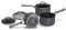 Ninja Foodi ZEROSTICK Set di Pentole, 3 Pentolini Antiaderenti, Alluminio Anodizzato Antigraffio, Coperchi in Vetro, Compatibile con Piastra a Induzione, Lavastoviglie e Forno 260°C, Grigio C33000EU