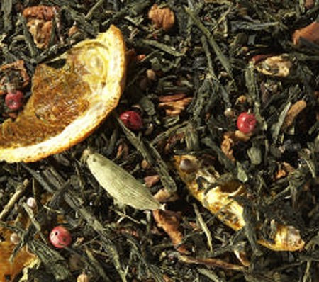 Miscela di tè verde Sencha ai campi di arancia aromatizzati , 1 kg