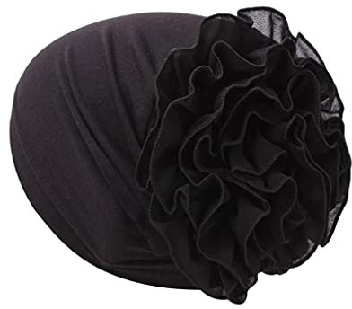 Zhiyao Damen Mütze Winter Frauen Muslim Chiffon Hijab Kopftuch Beanie mit Blume Muslimischen Warme Wintermütze Herbst Chemo Hut