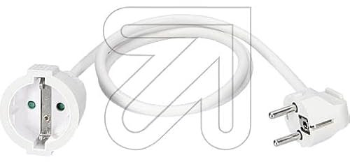 Verlängerungskabel Verlängerungsleitung * verschiedene Modelle, Farben, Längen und Anwendungsbereiche verfügbar * (1 m, weiß Schuko)