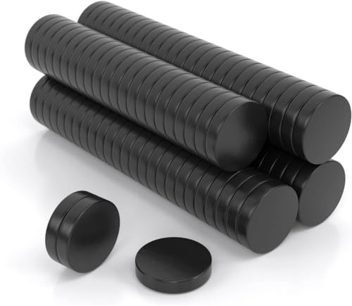 JAWA Mini Magnet 10x2mm Schwarz - Kühlschrankmagnete mit starkem Halt - Hochqualitative Neodym Magnete - Starke Magnete für Magnettafel, Haushalt, Werkstatt & Büro (40 Stück)