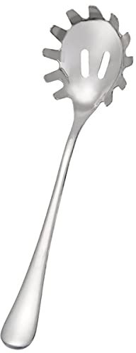 FIBOUND Spaghettilöffel Edelstahl - Nudellöffel, Spaghettiheber, Nudelheber, Pasta & More, 24 cm