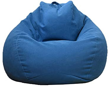Highdi Sitzsack für Erwachsene Indoor Outdoor Sitzkissen Waschbarer Weicher Flauschiger Sofabettbezug Ohne Füllung Gartenkissen Bodenkissen für Wohnzimmer Gaming (blau,100x120cm)