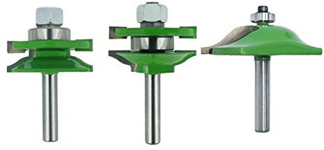 ZSBLXHHJD Router-Bits 8mm Griff 3Pcs Türverkleidung Kabinett Nut-Feder-Maschine Bohrer Kabinett Schiene Holz Fräser
