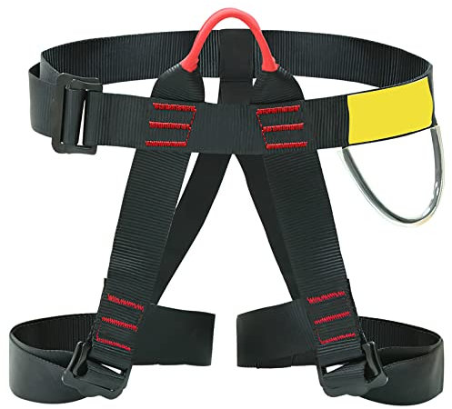 Klettergurt, Befestigender Klettergurte Absturzsicherung Sicherheitsgurt zum Feuerrettung, Bergsteigen, Halber Körperklettergurt Kletterausrüstung für Frauen Männer Kinder (Halbkörper-Gurt, Geblümt)