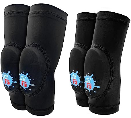 G-Form Lil' G Toddler Knee & Elbow Guard Set - Protective Cycling Elbow & Knee Guards with Pads for Toddlers - Bike Accessories & Sports Gear for Kids - Black, L/XL