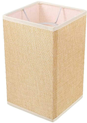 Housoutil Pantalla De Lámpara De Tela E27 Para Lámpara De Mesa Y Colgante Sombra De De Reemplazo Cuadrada 7.87X4.72 Pulgadas Para Decoración Interior Y Protección De Bombilla