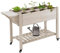 Outsunny Jardinière sur Pied - Potager sur roulettes - étagère, Tablette Rabattable, Inserts d'irrigation, Feutre de Drainage Inclus - Bois Sapin pré-huilé dim. 123L x 54l x 87H cm