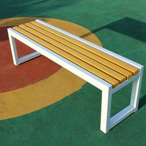 JXYQZD Gartenbank Parkbank, Wetterfeste Gartenbank Aus Metall, Balkonbank für 2 Bis 3 Personen 300Kg Belastbar Terrassenbank, für Veranda, Garten, Park, Hinterhof (Color : C, Size : 120x40x45CM)