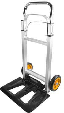 Avilia Portapacchi Pieghevole - Carrello Portacarichi a 2 Ruote con Struttura in Alluminio e Manico Telescopico, Ideale per Pacchi e Bagagli, 385x245mm, Portata 90kg