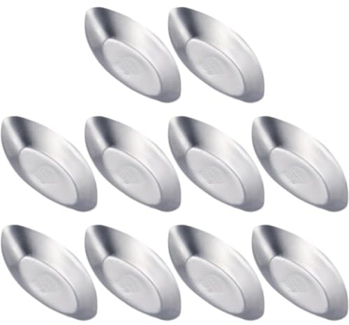 AMOYER 10pcs Oval Shape Egg Tart Moulds Aluminium Muffin Cupcake Liners Baking Pan Diy Baking Tools for Pudding Egg Tart Cupcake