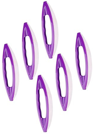 Healvian 6pcs Nail Polishing Tools Purple Sheepskin Buffer Polish Waxing Tool for Manicure