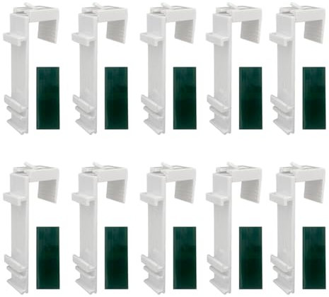 XQMMGO 10 pezzi di fissaggio a rullo per finestre, senza fori per morsetto e incollaggio, supporto a morsetto, accessorio di ricambio per la sospensione e il fissaggio di finestre in legno, ante