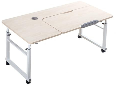 Table de lit roulante avec hauteur réglable et plateau inclinable pour hôpital et maison