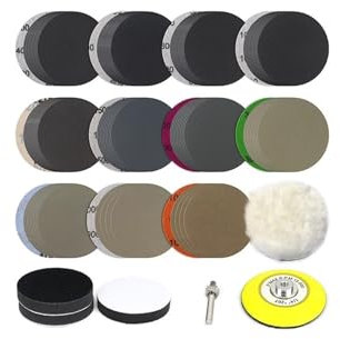 Disques abrasifs 3 pouces en carbure de silicium, 155 à 400 grains, papier de verre humide et sec à crochet et boucle for perceuse, meuleuse, outils rotatifs, 10000 pièces