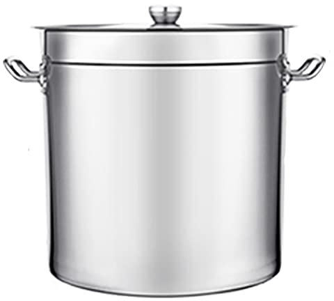 Suppentopf aus Edelstahl mit großem Fassungsvermögen und nicht magnetischem Boden, handelsüblicher Suppentopf zum Brinieren (45 cm)