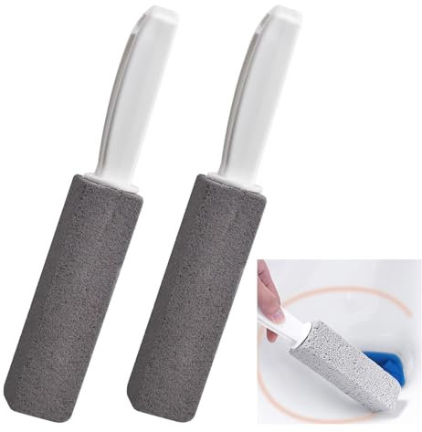 Pumice Cleaning Stone, 2 PCS Pumice Stone for Toilet Toilet Bowl Pumice Cleaning Stone Blocks Pumice Stone for Toilet Handle Toilet Bowl Cleaner Scouring Stick for Kitchen/Bath/Pool/Household Cleaning