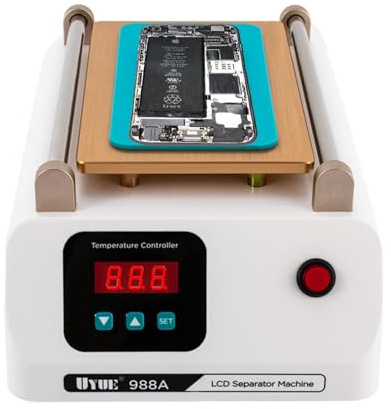 YUNRUX Värmeplatta för mobiltelefon, 40–120 °C, LCD-skärm, separation, pekskärm, separation, reparationssats, skärmseparation, LCD-skärm, separator, värmematta för mobiltelefon