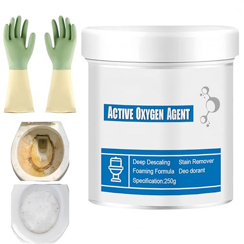 Touch Free Fizzy Foam Toilet Cleaner, Toilet Active Oxygen Agent, Cleaning Powder, Splash Sink & Drain Cleaner Pipe Dredging Agent (1Pcs)