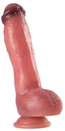 Consolador Realista Silicona Dildo 21.5CM Juguetes Eróticos Pene Realista Plug Anal Adultos Sex Toys con Fuerte Ventosa Consolador Anales para Mujeres Hombres Principiantes Parejas