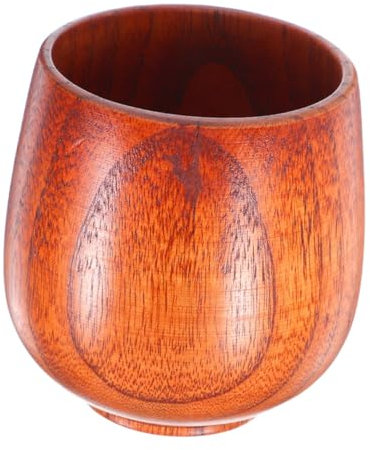 MAGICLULU Japanese Style Heat Insulation Wooden Tea Cup Vintage Coffee Mug Rustic Wooden Mugs for Home Restaurant