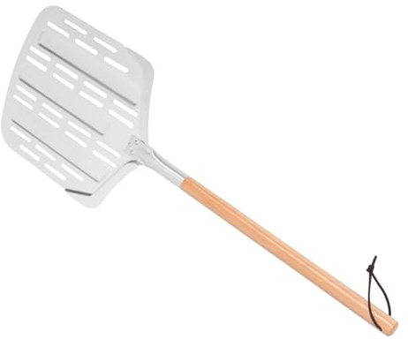 Sosoport Pizza Spatula with Perforated Design Aluminum Pizza Peel Detachable Handle for Baking Bread and Pastries Safe Lightweight and Easy to Clean