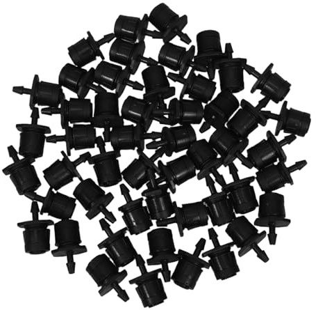 Toyvian 50pcs Adjustable Drip Irrigation Emitters for Pipes Clog Resistant Micro Sprinklers Precise Root Watering System for Gardens Hydroponics Soaker Hoses and Drip Tape Fittings