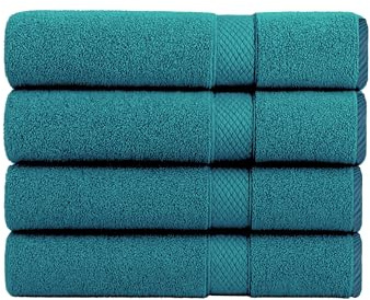 Egeria Diamant Handtücher, 50 x 100 cm, weiches und saugfähiges Handtücher-Set für Bad, Dusche und den täglichen Gebrauch, 4er-Pack, Dark Turquoise