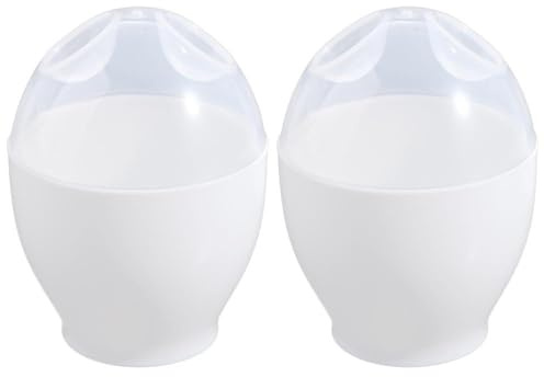 Lot de 2 coquetiers en silicone anti-adhésif pour micro-ondes