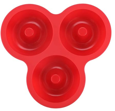 Molde de donuts genérico de silicona antiadherente de 3 cavidades, para freidora sin y cocina, para desayuno, aperitivos Bagels y de repostería