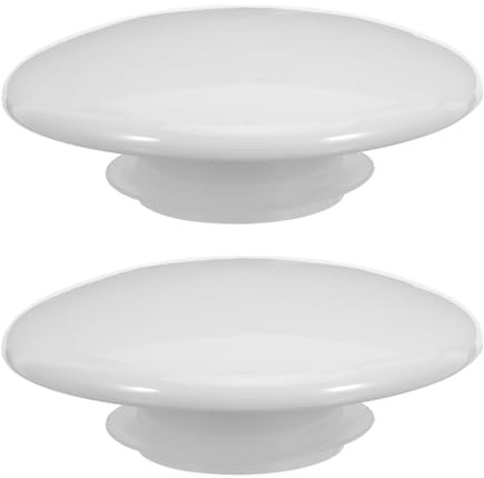 FOMIYES 2pcs White Ceramic Basin Drain Stopper with Seal Ring for Kitchen and Bathroom Sink, Tap Hole Basin Plug Replacement, Washbasin Water Stopper Compatible with Most Standard Sinks