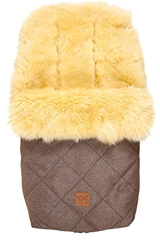 Kaiser 6545075 Lammfell Fußsack Nelly, Lammfell medizin, brown melange, braun
