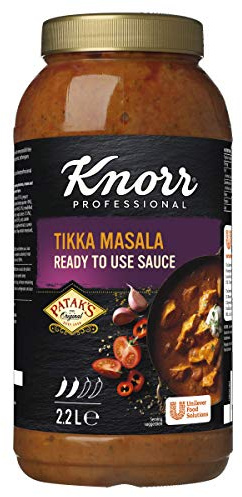 Knorr Patak's Tikka Masala Ready-to-Use Cooking Sauce, Creamy Indian Sauce, 2.2L