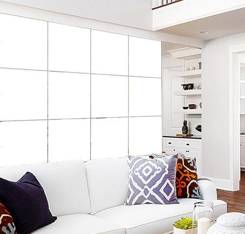 Lchen Solid Hanging Room Divider,12 Pieces Solid Board Screen Panels White Home Decoration Room Partition (White Board,15.7x15.7x0.03)