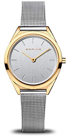 Bering Unisex Quarz Uhr | Armbanduhr 31 mm Edelstahlgehäuse und Zifferblatt | Milanaisearmband | Saphierglas | 3 ATM | 17031