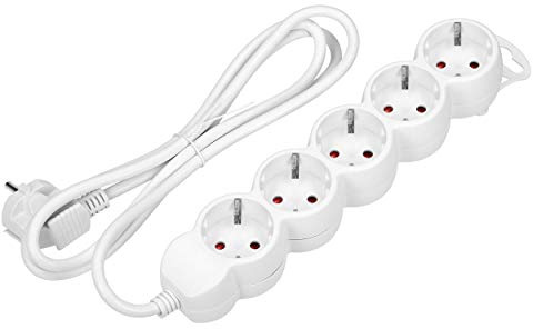 ORNO Multiprise Electrique 5 Prises 1,5 Mètres 2300W 10A