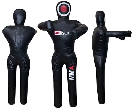 LISARO Kasta docka, BJJ brottardocka, Judopdocka, ringerdummy docka, kasta, golvstrid, MMA ringar av vinyl (130) ofyllig