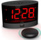 ANJANK Sehr Lauter wecker Mit Kabelloser Vibrations, Bettschüttler Für Gehörlose/Hörgeschädigte/Tiefschläfer, Doppelalarm, Dimmer,Batterie Backup, USB Ladegerät, Großes Digital LED Anzeige