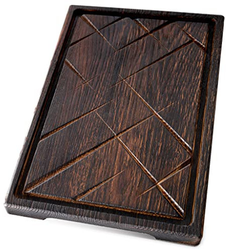 Tagliere in Legno 35 x 25 - Piatto da Bistecca - Tagliere per Servire Carne - Vassoio in Legno - Tagliere da Cucina - Accessori per Cucina Multiuso (L)