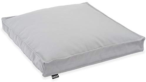 H.O.C.K. Sitzkissen Outdoor Stuhlkissen Classic Uni – UV-beständig, wasserabweisend, Fleckschutz – Garten Terrasse Balkon (50x50x5cm, Hellgrau)