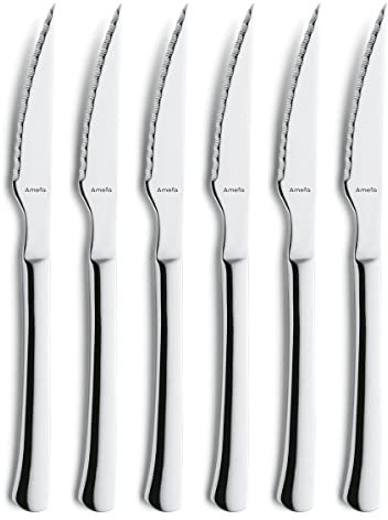 Amefa Chuletero Ensemble de couteaux à steak sur carte suspendue