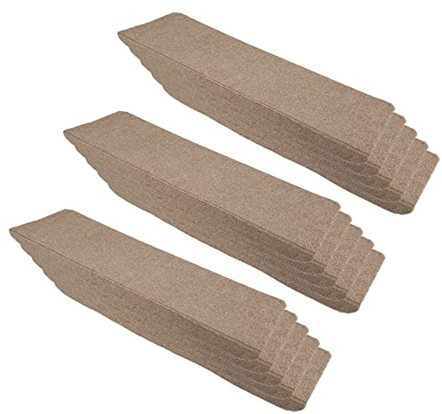 HUOLE 15 gradini per Scale con Coperchio, Tappetino per Scale, Protezione per Interni, Tappetino Antiscivolo e Autoadesivo, per Scale in Legno