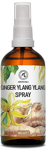 Aromaspray Ingwer & Ylang-Ylang 100 ml - Spray zur Lufterfrischung - Natürlicher Raumduft - Aromatherapie Raumspray - Kissenspray - Wäschespray - Duftspray - Aromaspray - Lufterfriescher